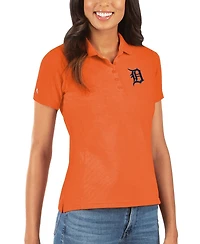 Antigua Women's Orange Detroit Tigers Legacy Pique Polo Shirt