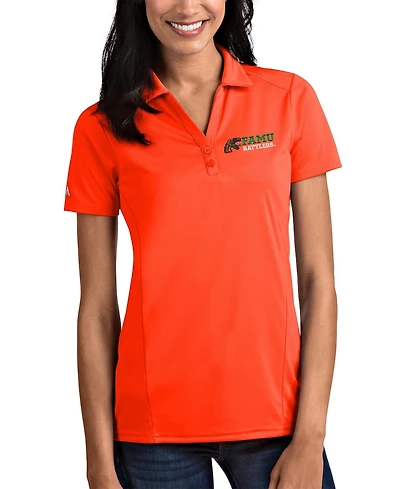 Antigua Women's Orange Florida A & M Rattlers Tribute Polo Shirt