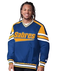 Starter Men's Royal Buffalo Sabres Reliever V-Neck Pullover Jacket