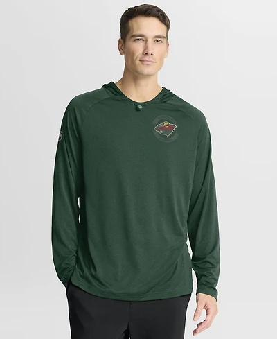 Fanatics Men's Green Minnesota Wild Authentic Pro Rink Raglan Hoodie