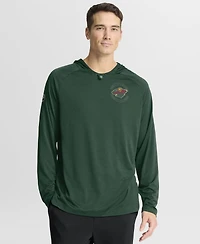 Fanatics Men's Green Minnesota Wild Authentic Pro Rink Raglan Hoodie