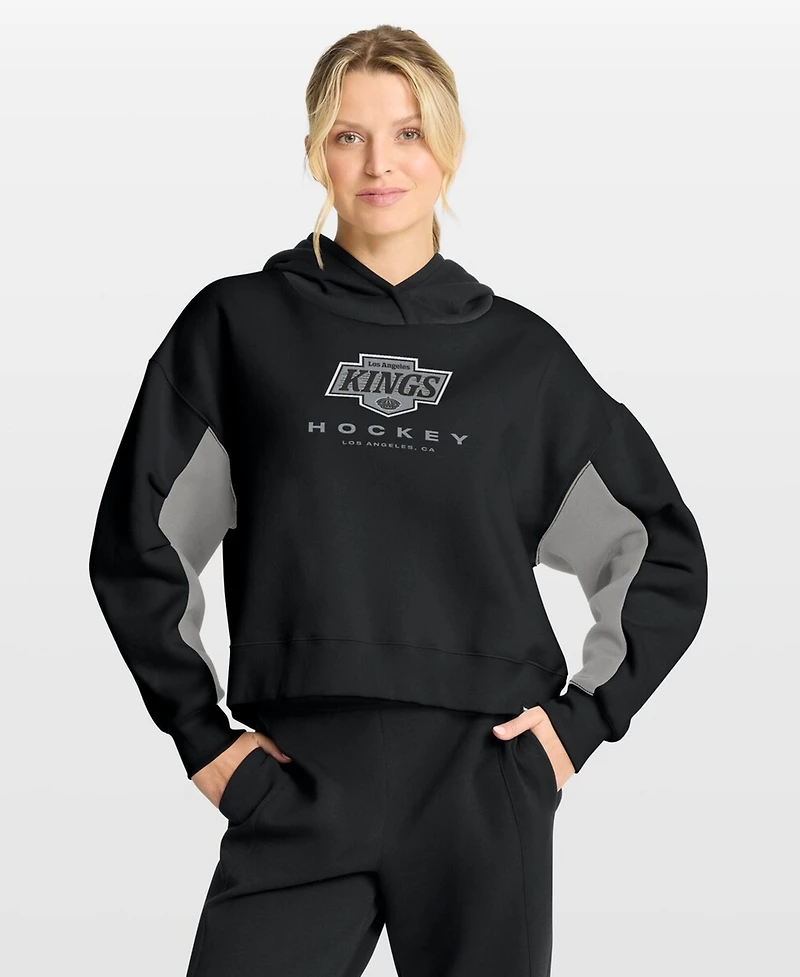 Fanatics Women's Black Los Angeles Kings Back Check Boxy Hoodie