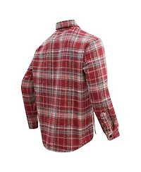 Freeze Max Men's Snoopy Wine Peanuts Top Dog Flannel Button-Up Shirt