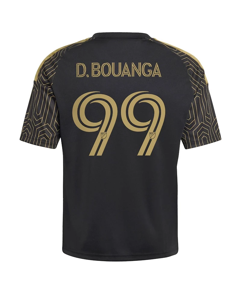 Adidas Big Boys and Girls Denis Bouanga Black Lafc 2026 Primary Kit Replica Jersey