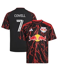 Adidas Big Boys and Girls Cade Cowell Black New York Red Bulls 2026 The Rooted Kit Replica Jersey