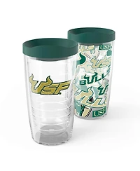 Tervis South Florida Bulls 2-Pack 16oz. Competitor Emblem Tumbler Set