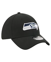New Era Men's Black Seattle Seahawks Core Team 39THIRTY Flex Hat