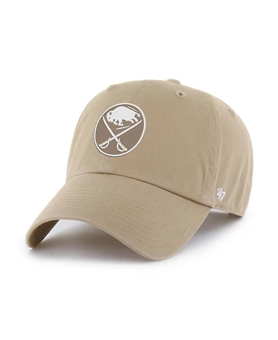 '47 Brand Men's Khaki Buffalo Sabres Logo Clean Up Adjustable Hat