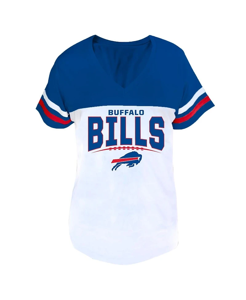 Profile Women's Royal/White Buffalo Bills Plus Split Body V-Neck T-shirt