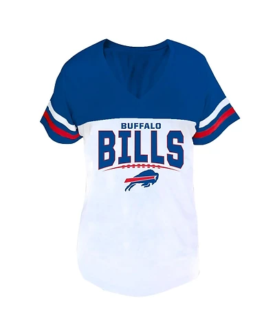 Profile Women's Royal/White Buffalo Bills Plus Split Body V-Neck T-shirt