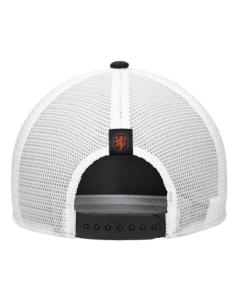 Nike Men's Black Netherlands National Team Rise Rope Trucker A-Frame Adjustable Hat