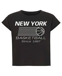 Sportiqe Women's Anthracite New York Liberty Athletic Club Collection Alana T-Shirt