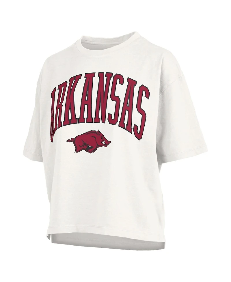 Pressbox Women's White Arkansas Razorbacks Nelson T-Shirt