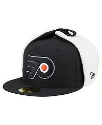New Era Men's Black Philadelphia Flyers Injection Dog Ear Classic Fitted Hat