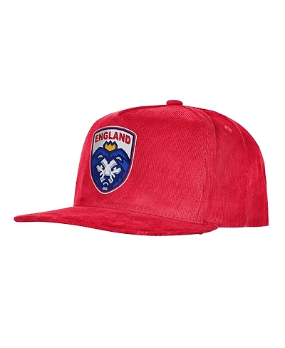 Outerstuff Men's Red England National Team Fifa World Cup 2026 Corduroy Snapback Hat