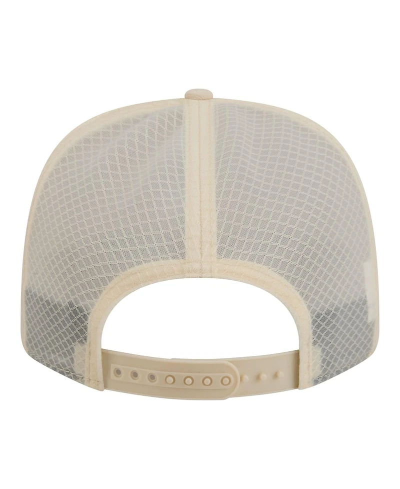 New Era Men's Light Beige Atlanta Braves Color Pack 9SEVENTY Trucker Adjustable Hat