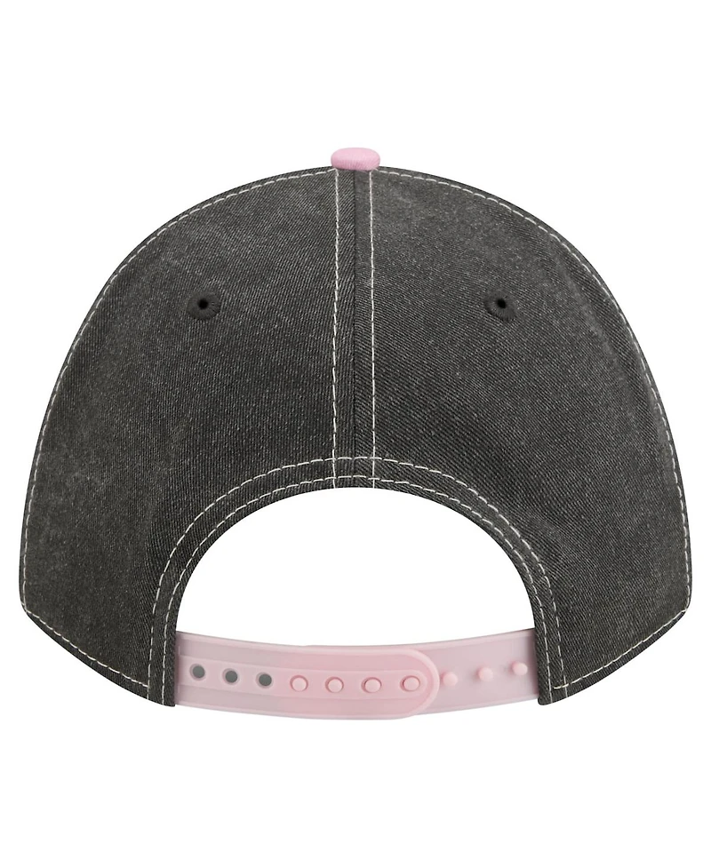 New Era Men's Black Inter Miami Cf Jersey Hook 9FORTY Adjustable Hat