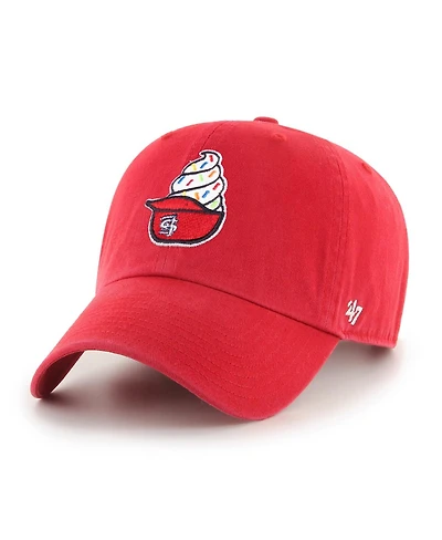 '47 Brand Men's Red St. Louis Cardinals Ice Cream Helmet Clean Up Adjustable Hat