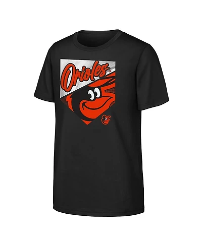 Outerstuff Big Boys and Girls Black Baltimore Orioles Prime Plate T-Shirt