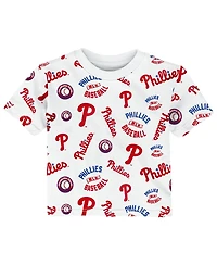 Outerstuff Toddler White Philadelphia Phillies Run Down T-Shirt