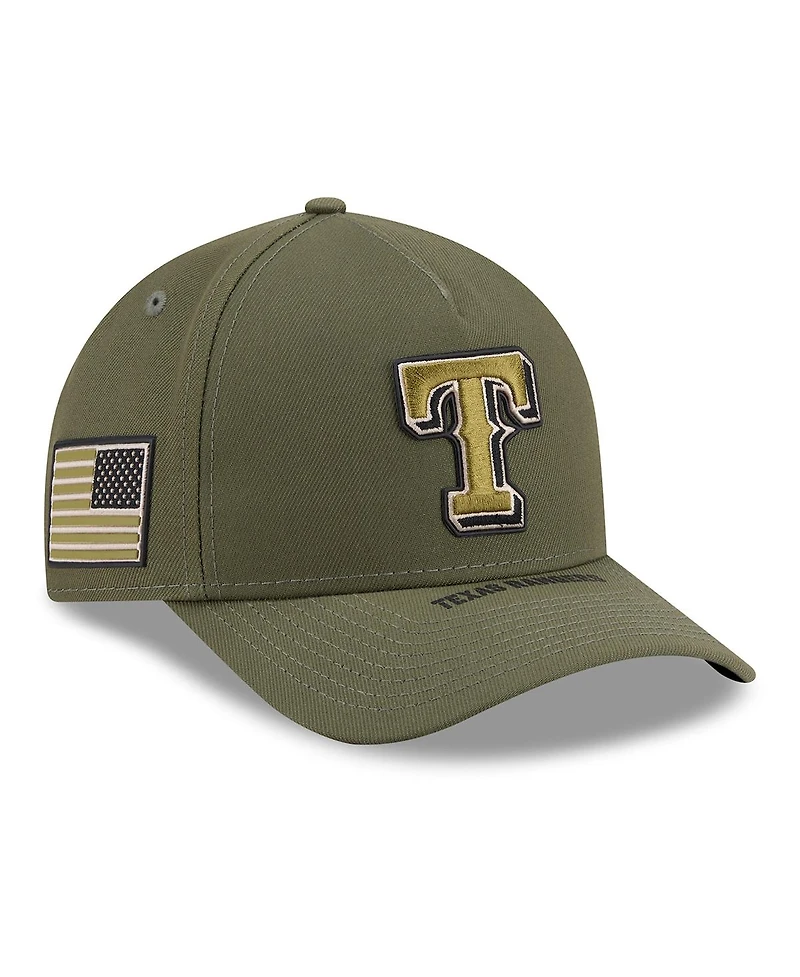 New Era Big Boys and Girls Olive Texas Rangers 2026 Armed Forces Day 9FORTY M-Crown Adjustable Hat