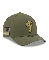 New Era Big Boys and Girls Olive Philadelphia Phillies 2026 Armed Forces Day 9FORTY M-Crown Adjustable Hat