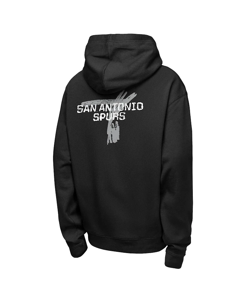 Nike Big Boys and Girls Black San Antonio Spurs Courtside Club Premiere Hoodie