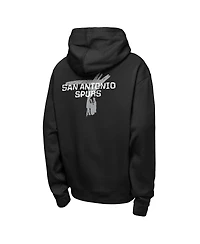 Nike Big Boys and Girls Black San Antonio Spurs Courtside Club Premiere Hoodie