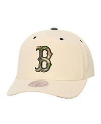 Mitchell & Ness Men's and Women's Cream Boston Red Sox Camo Logo Pro Crown Snapback Hat