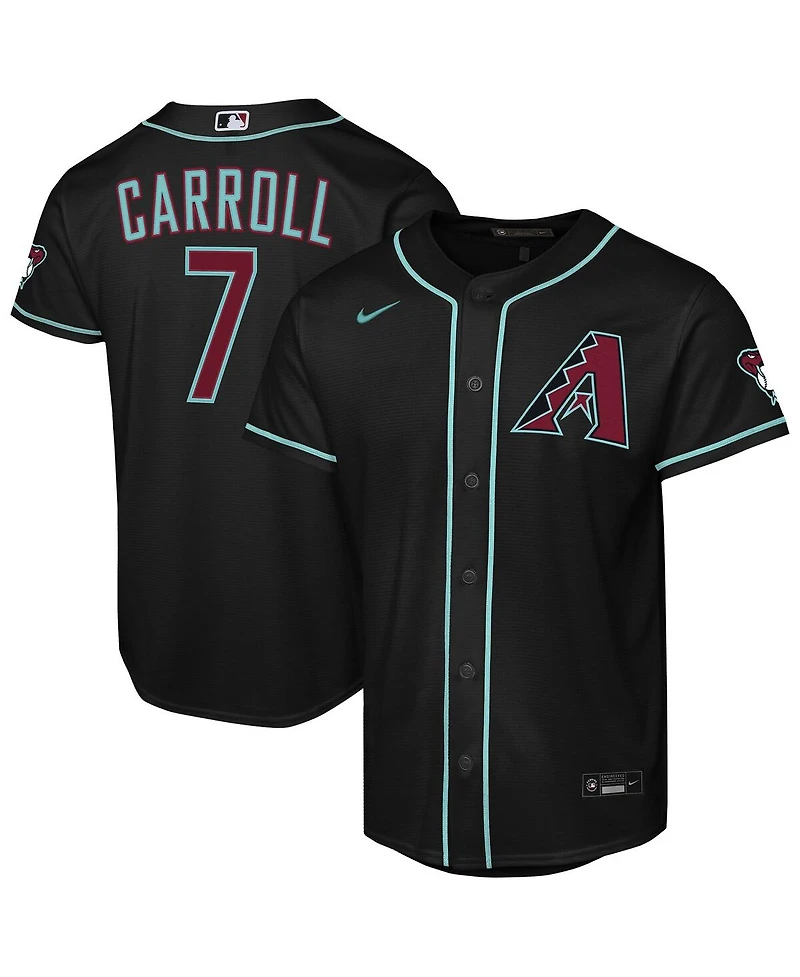 Nike Big Boys and Girls Corbin Carroll Black Arizona Diamondbacks Alternate Stadium Jersey