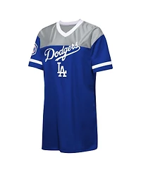 Outerstuff Big Girls Royal Los Angeles Dodgers League Cheer V-Neck T-Shirt Dress