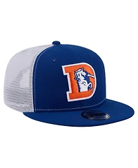 New Era Men's Royal Denver Broncos Core Team 9FIFTY Trucker Snapback Hat