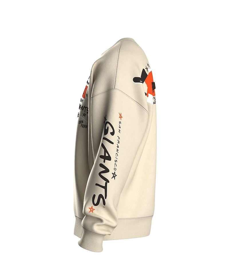 Fanatics Women's Beige San Francisco Giants Graffiti Fleece Sweatshirt