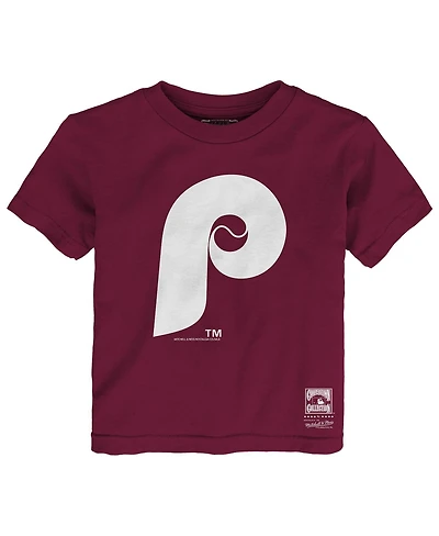 Mitchell & Ness Toddler Burgundy Philadelphia Phillies Retro Logo T-Shirt