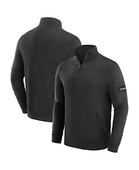 J. Palmer Men's Black Las Vegas Raiders Franchise Quarter-Zip Sweater