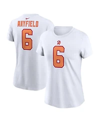 Nike Women's Baker Mayfield White Tampa Bay Buccaneers Name and Number T-Shirt