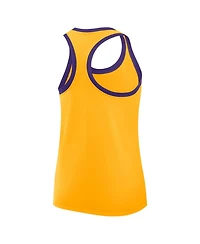 Nike Women's Gold Lsu Tigers Uni Name Tri-Blend Dri-fit Tank Top