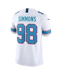 Nike Men's Jeffery Simmons White Tennessee Titans Vapor F.u.s.e. Sewn Down Limited Jersey