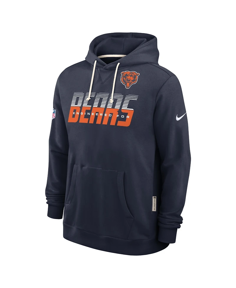 Nike Men's Navy Chicago Bears Sideline Standard Issue Dri-fit Hoodie