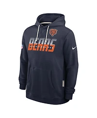 Nike Men's Navy Chicago Bears Sideline Standard Issue Dri-fit Hoodie