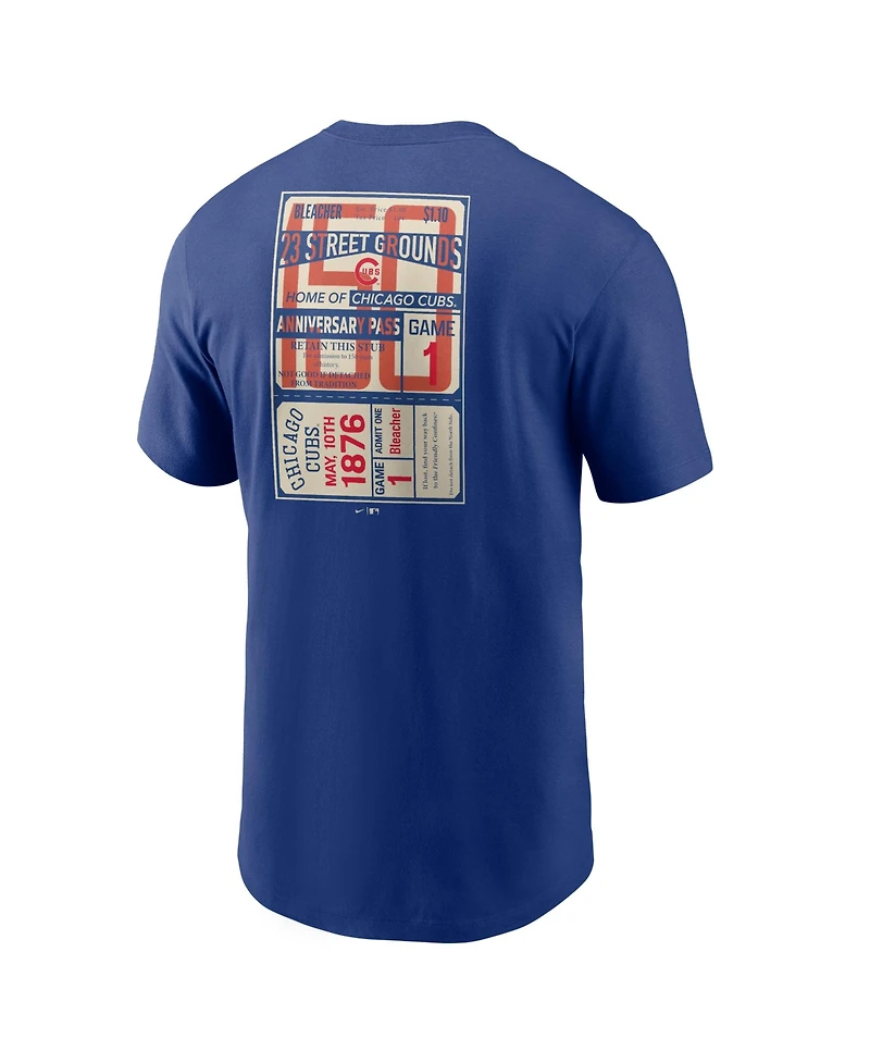 Nike Men's Royal Chicago Cubs 150th Anniversary T-Shirt