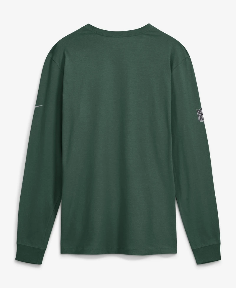 Nike Men's Green Bay Packers Sideline Bold Arch Star Dri-fit Long Sleeve T-Shirt