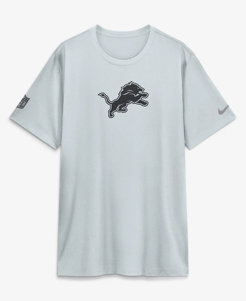 Nike Men's Silver Detroit Lions Sideline Lead The Charge Legend Dri-fit T-Shirt