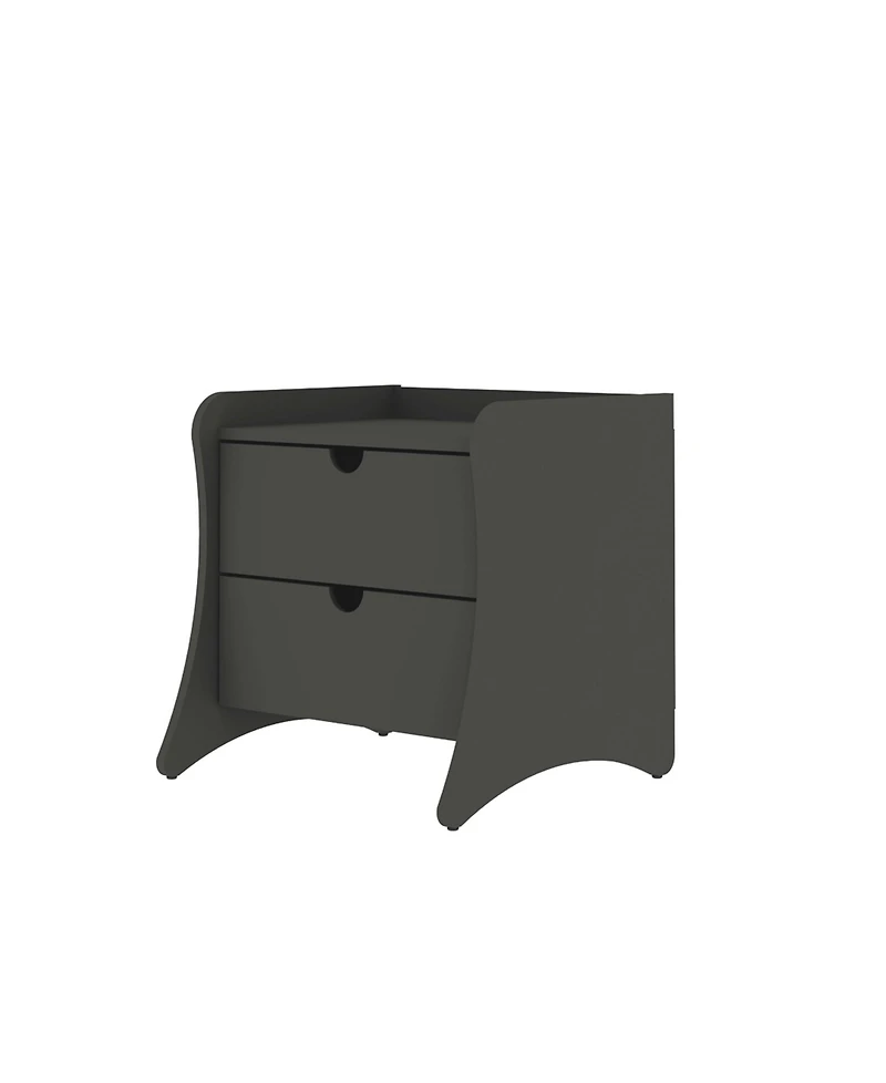 Manhattan Comfort Coney 2-Piece 20" 2-Drawer Nightstands