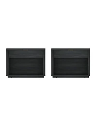 Manhattan Comfort Evelyn 2-Piece 32" Modern 1-Drawer Nightstands