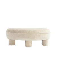 Manhattan Comfort Tribeca 45.5" Chenille Upholstered Accent Ottoman