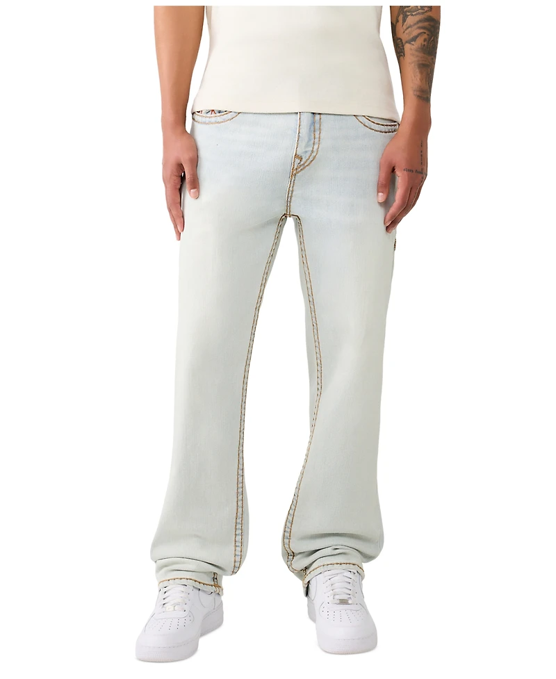 True Religion Men's Baggy Light Wash Relaxed-Fit Jeans