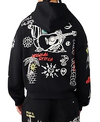 True Religion Men's Oversized Loose-Fit Hoodie Sweatshirt