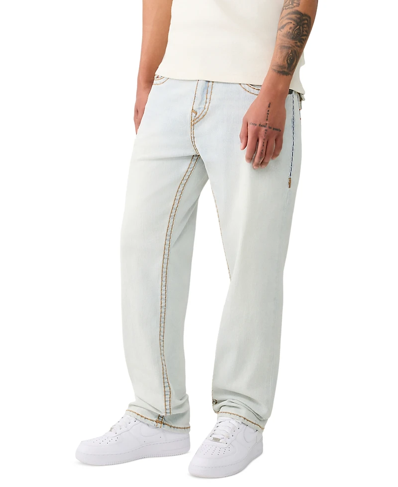 True Religion Men's Baggy Light Wash Relaxed-Fit Jeans