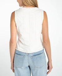 Liverpool Los Angeles Petite Sleeveless Pintuck Blouse
